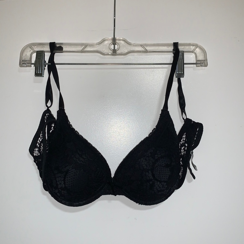 Black Lace Padded Bra